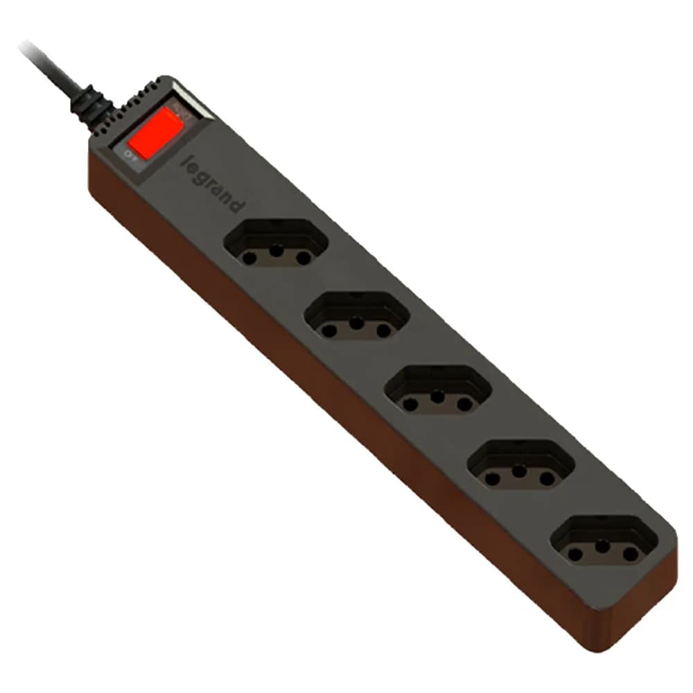 Filtro de Linha Clamper c/ Protetor de Surtos 127/220V 5 Pial Preto - 30449