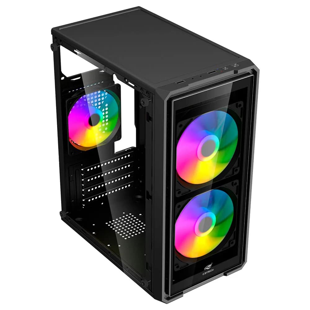 Gabinete Gamer C3Tech MT-G41BK sem Fonte Preto