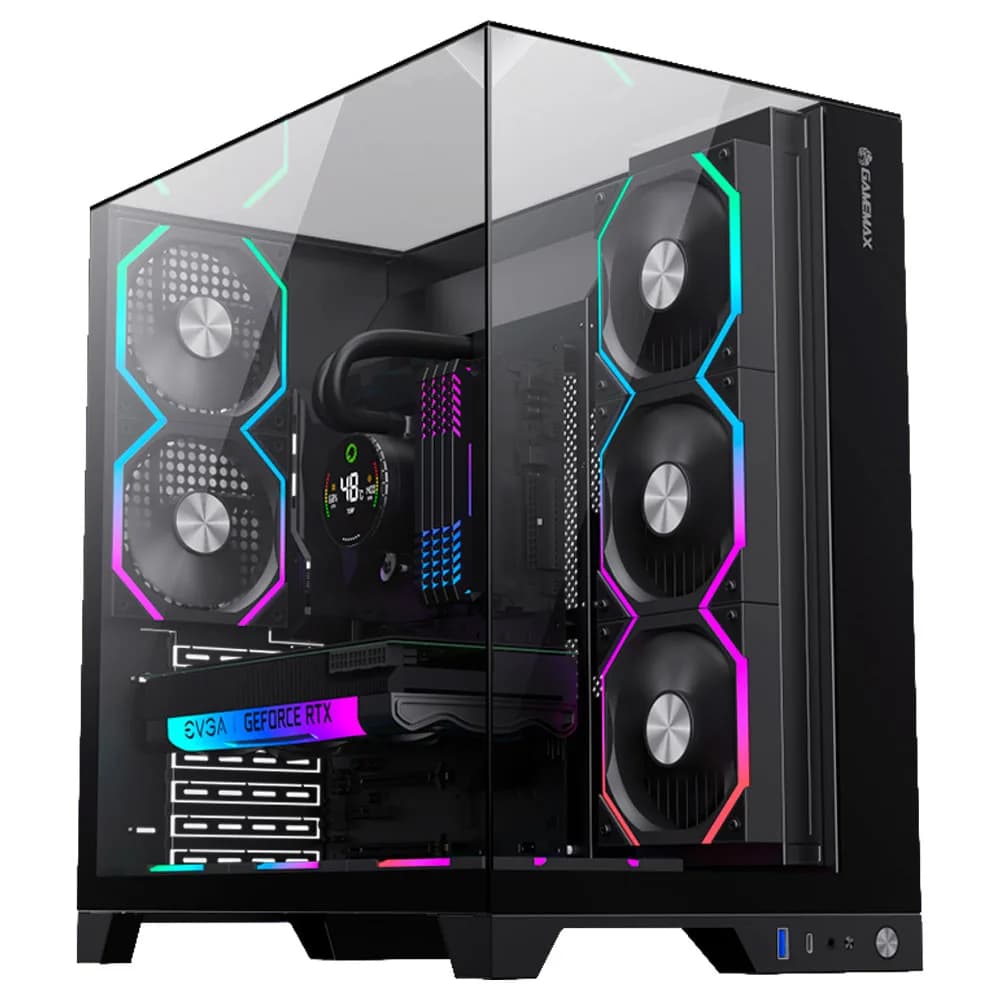 Gabinete Gamer GameMax Lucent Pro Mid Tower ATX Preto - 010000563