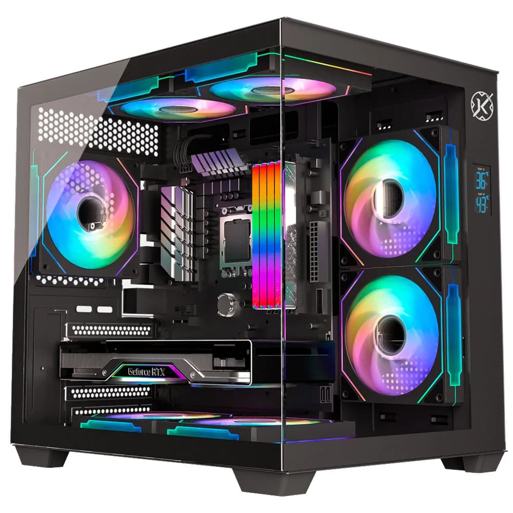 Gabinete Gamer Kalkan Midgard Digital Preto sem Fan KLK00085
