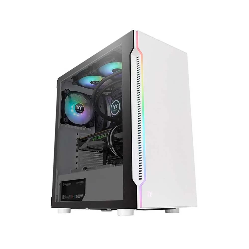 Gabinete Gamer Thermaltake H200 TG RGB White c/ Fan 120mm - CA-1M3-00M6WN-00
