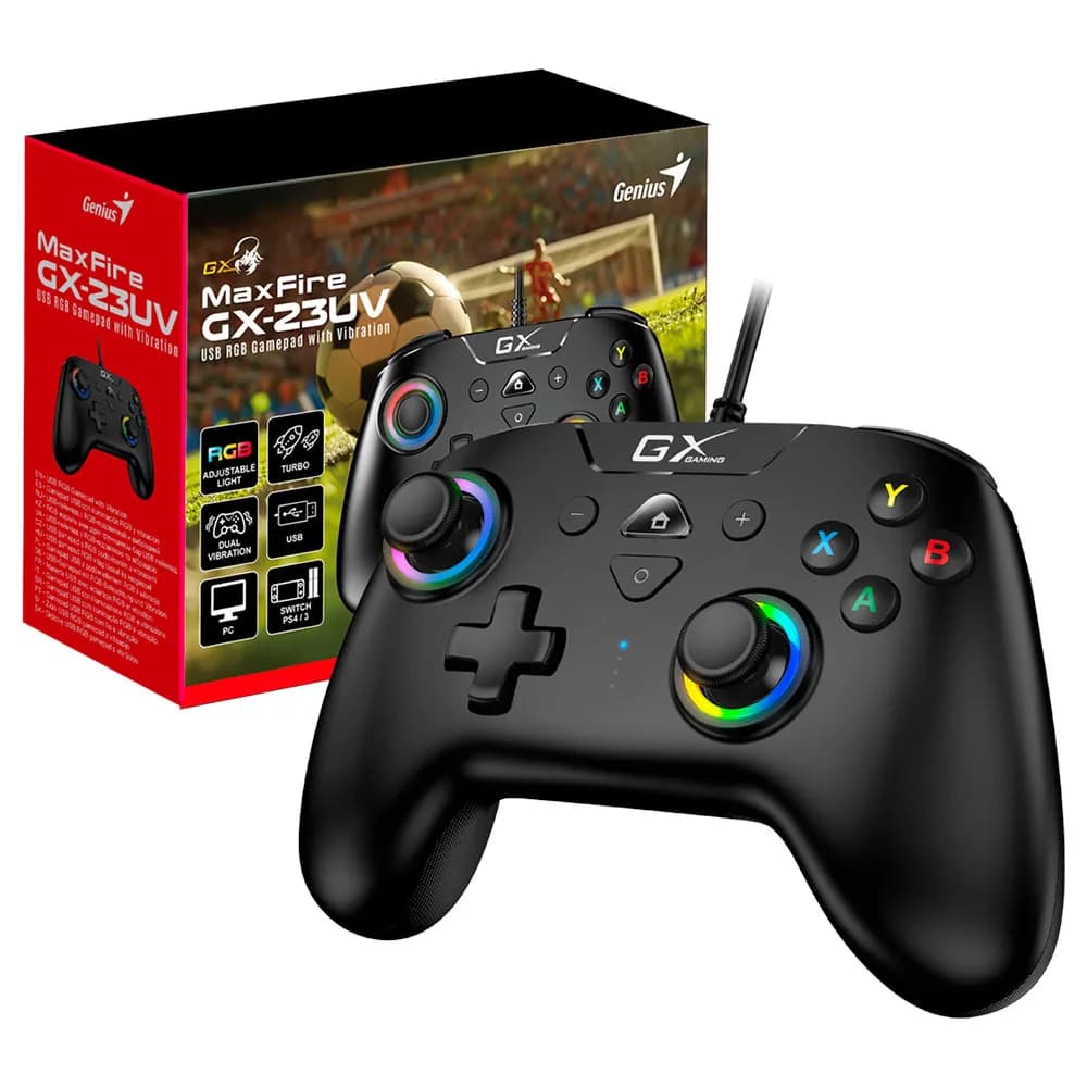 Gamepad para PC Switch e PS4/PS3 Genius GX-23UV