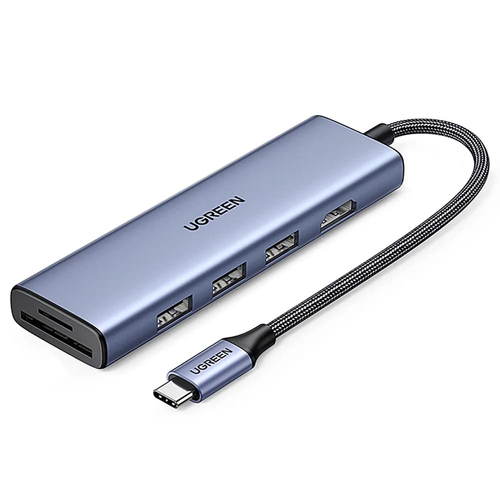 Hub USB Ugreen USB-C com 3P USB-a 3.0/HDMI/SD/TF - CM511-20956A