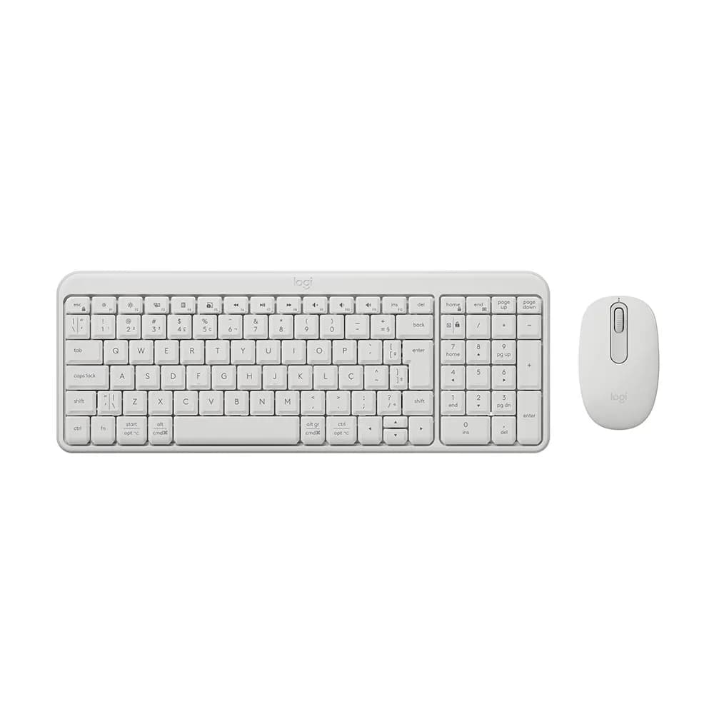 Kit Mouse e Teclado Logitech MK250 Branco Bluetooth/Wirelles s/ Fio - 920-013517