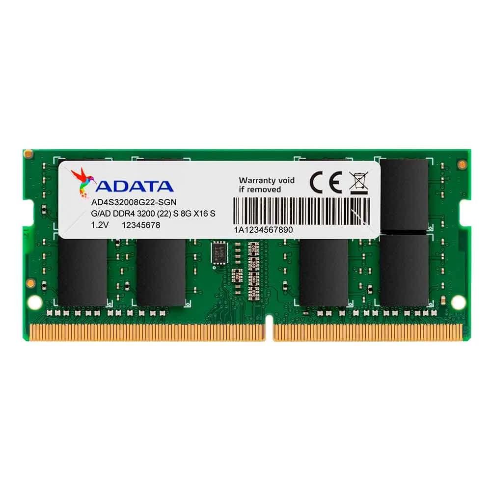 Memória Adata 8GB DDR4 3200MHz 1.2V Notebook - AD4S32008G22-SGN