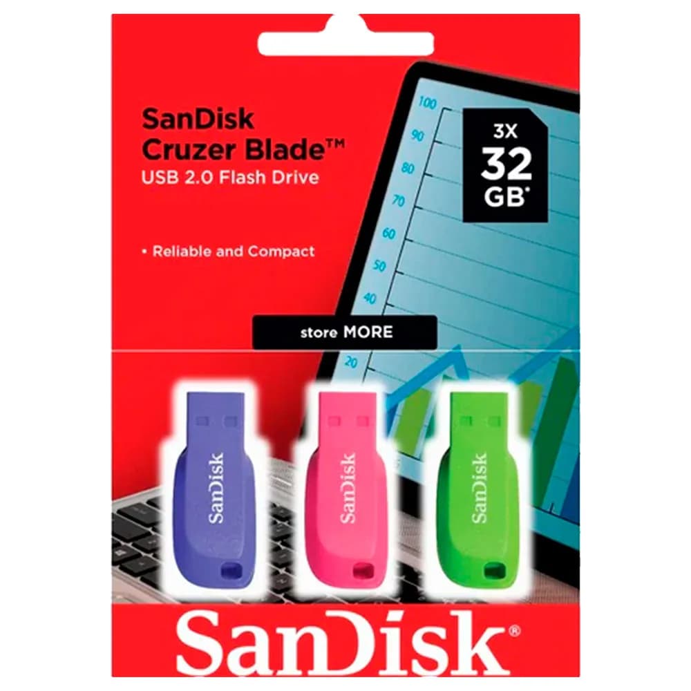 Pen Drive SanDisk Cruzer Blade SDCZ50 32GB Kit - SDCZ50C-032G-B46T
