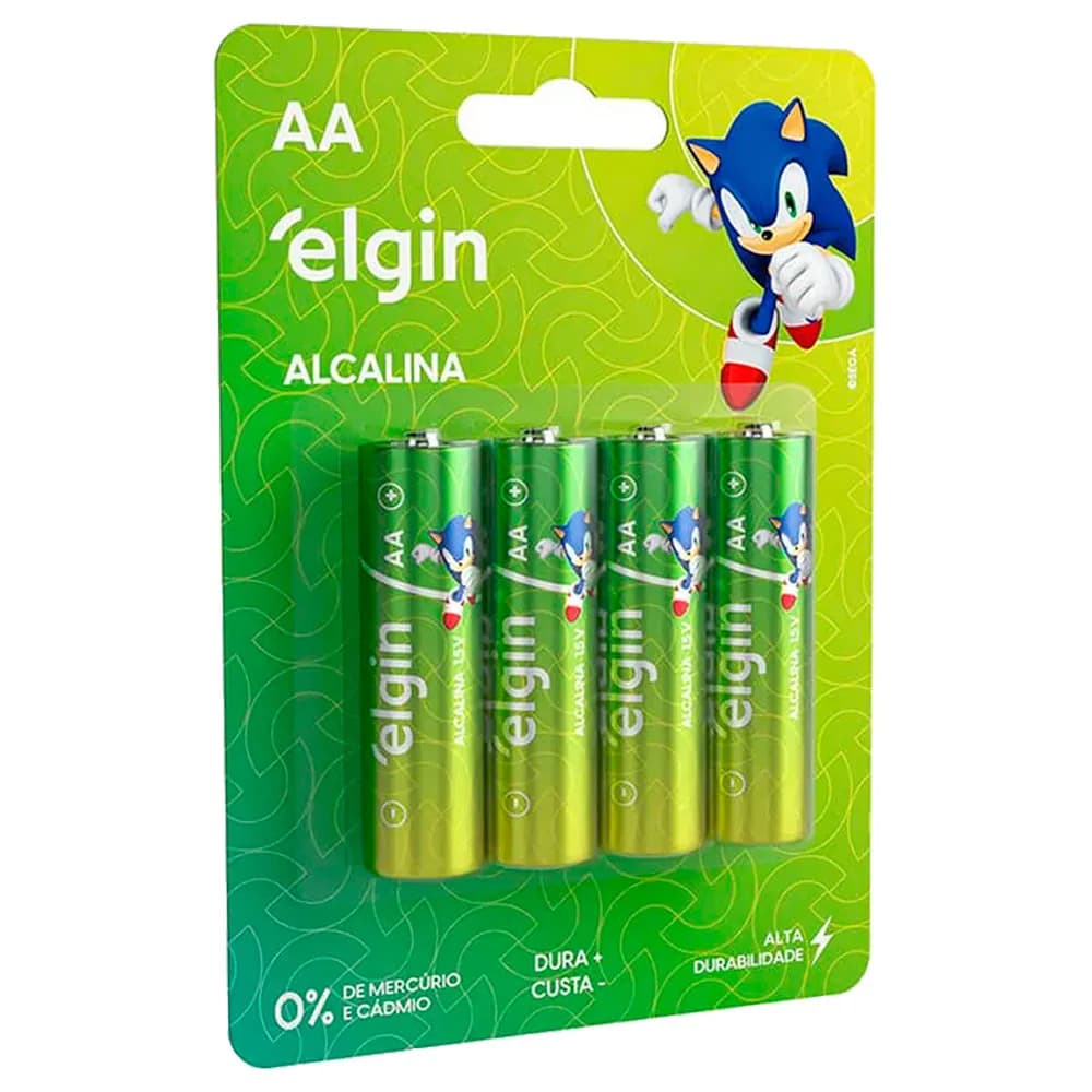 Pilha Alcalina AA Blister C/4 82153 Elgin