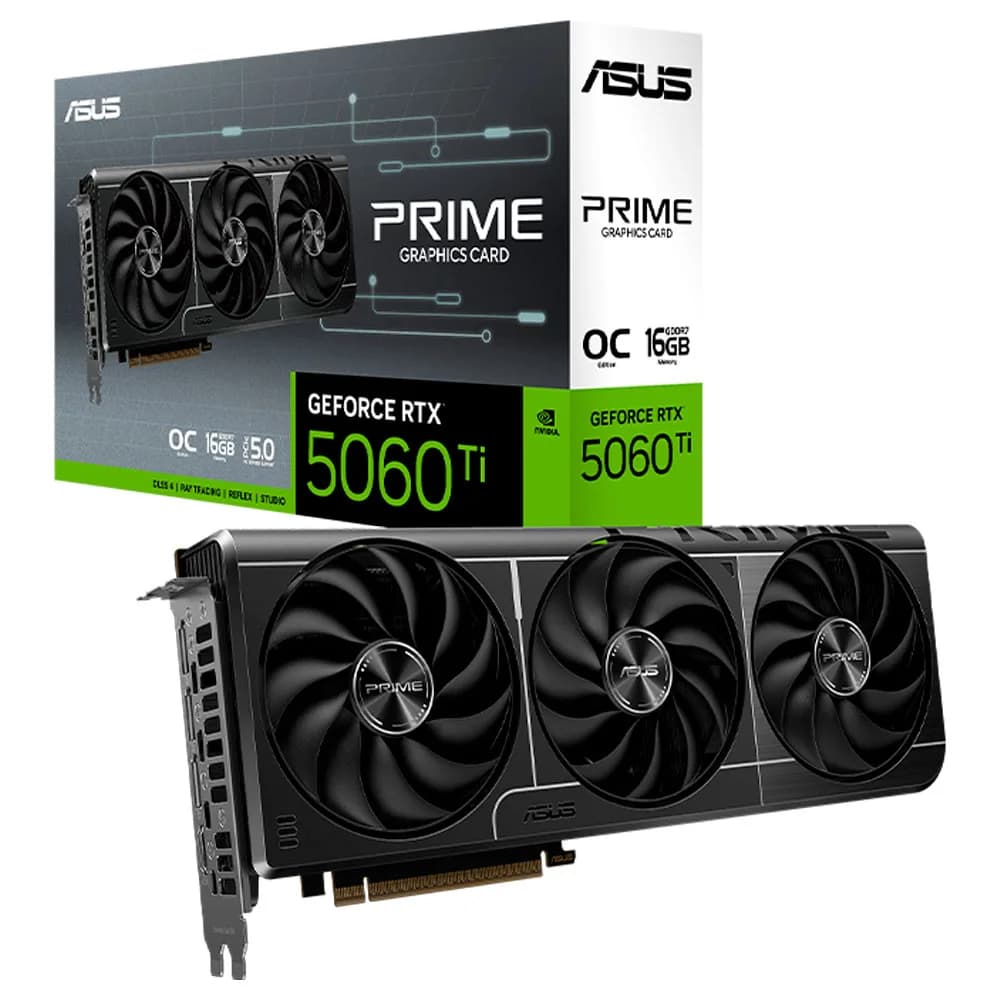 Placa de Vídeo ASUS GeForce RTX 5060 TI OC Prime 16GB GDDR7 128BITS 90YV0MH2-M0NA00