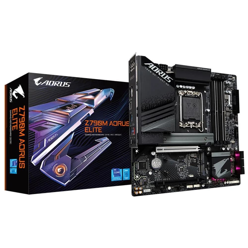 Placa Mãe (Intel) Gigabyte Z790M Aorus Elite 1.1 DDR5 LGA1700 12° 13° e 14º Geração