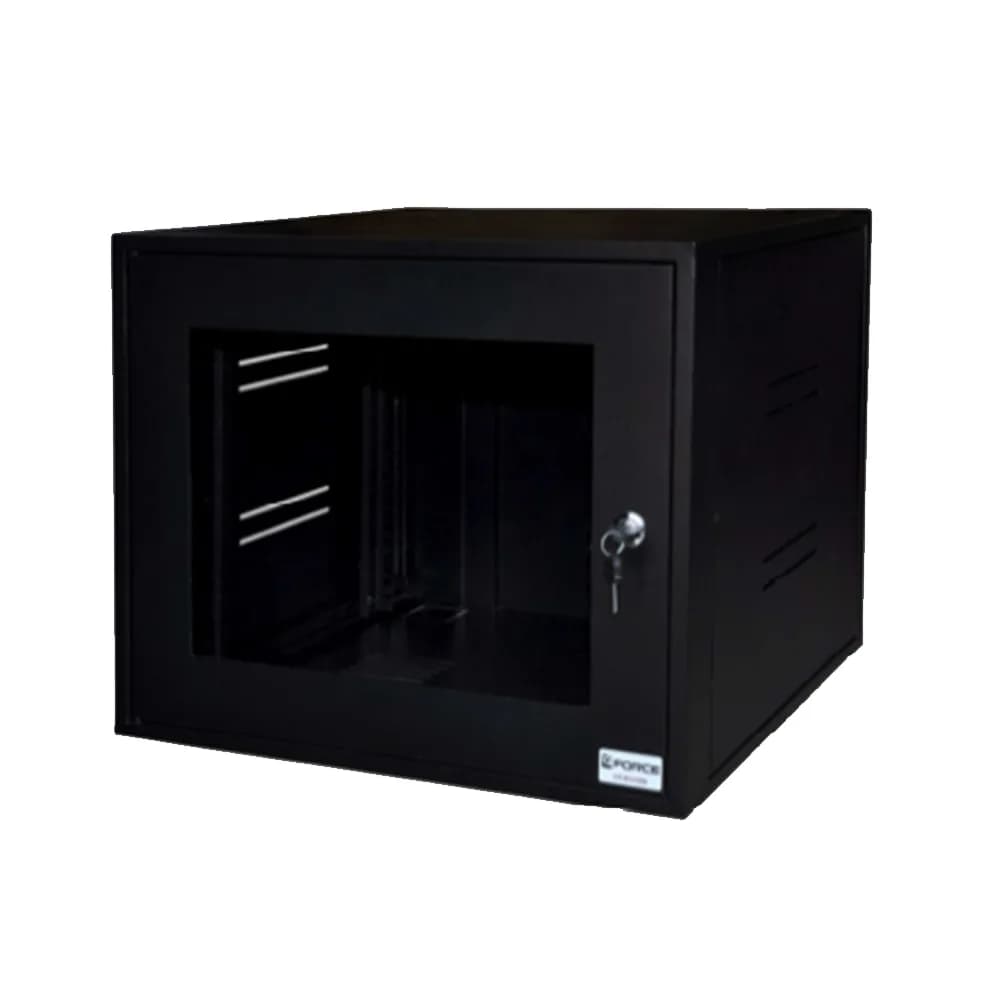 Rack Servidor GForce Padrão 19 POL 9U x 470 Parede Visor de Acrilico PT