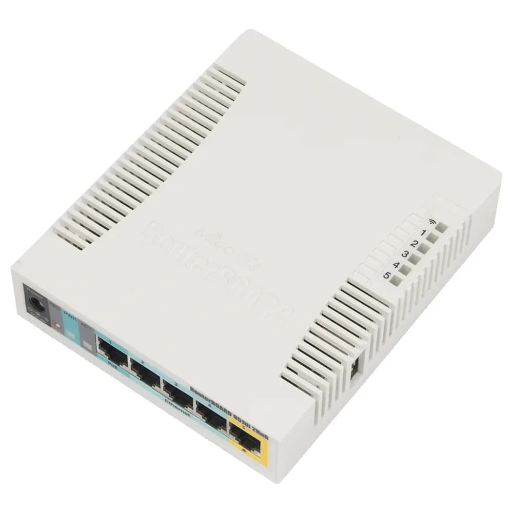 Roteador Routerboard Wireless PoE RB951UI-2HND 5 Portas Fast - MikroTik
