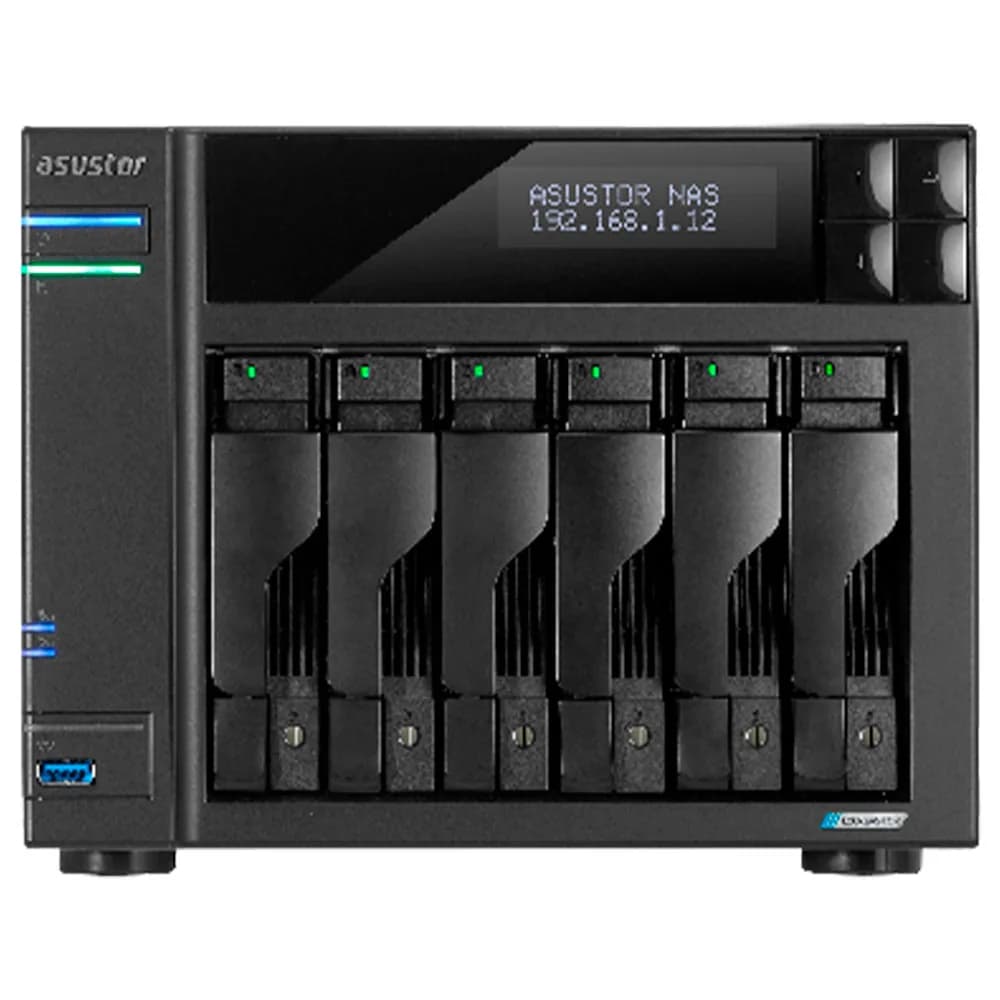 Storage nas Asustor Torre S/HD 6 Baias Intel Celeron N5105 2 Portas LAN 2.5GB - AS6706T-US