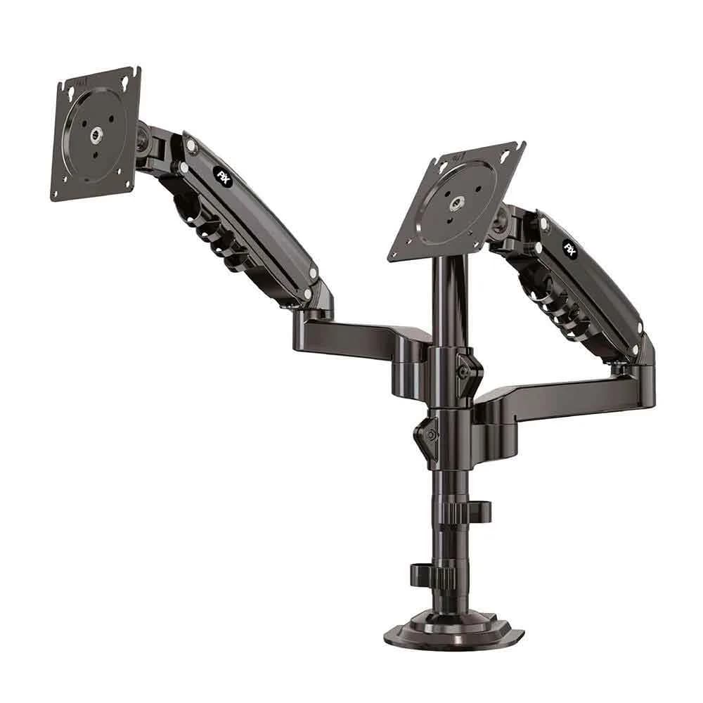 Suporte Monitor PIX Ajustável para 2 Monitores 17" a 35" com Pistao a GAS PX-H160
