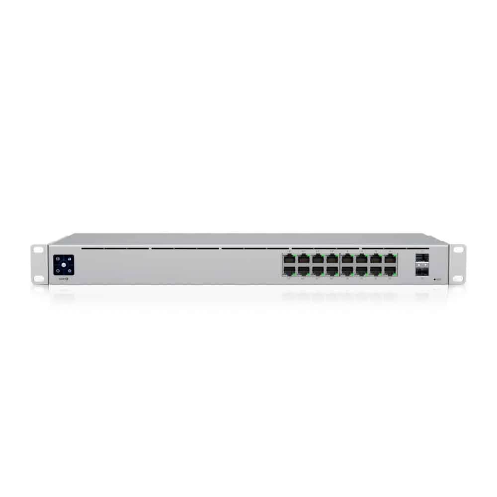 Switch Ubiquiti Gerenciavel 16 Portas Gigabit + 02 SFP Giga USW-16-POE Rack