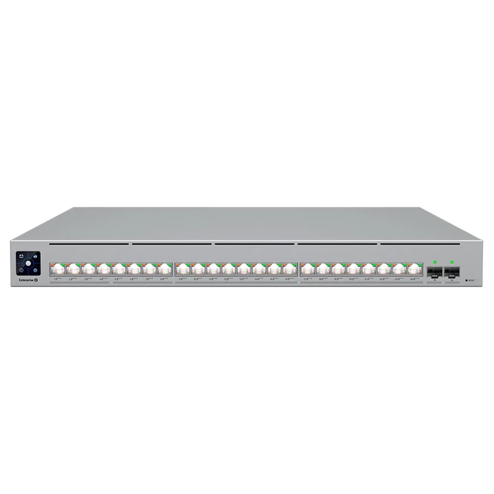 Switch Ubiquiti Gerenciavel L3 24 Portas Sendo 08 2.5 e 16 de 10GBE+02 SFP28 de 25GB-ECS-24-POE-BR