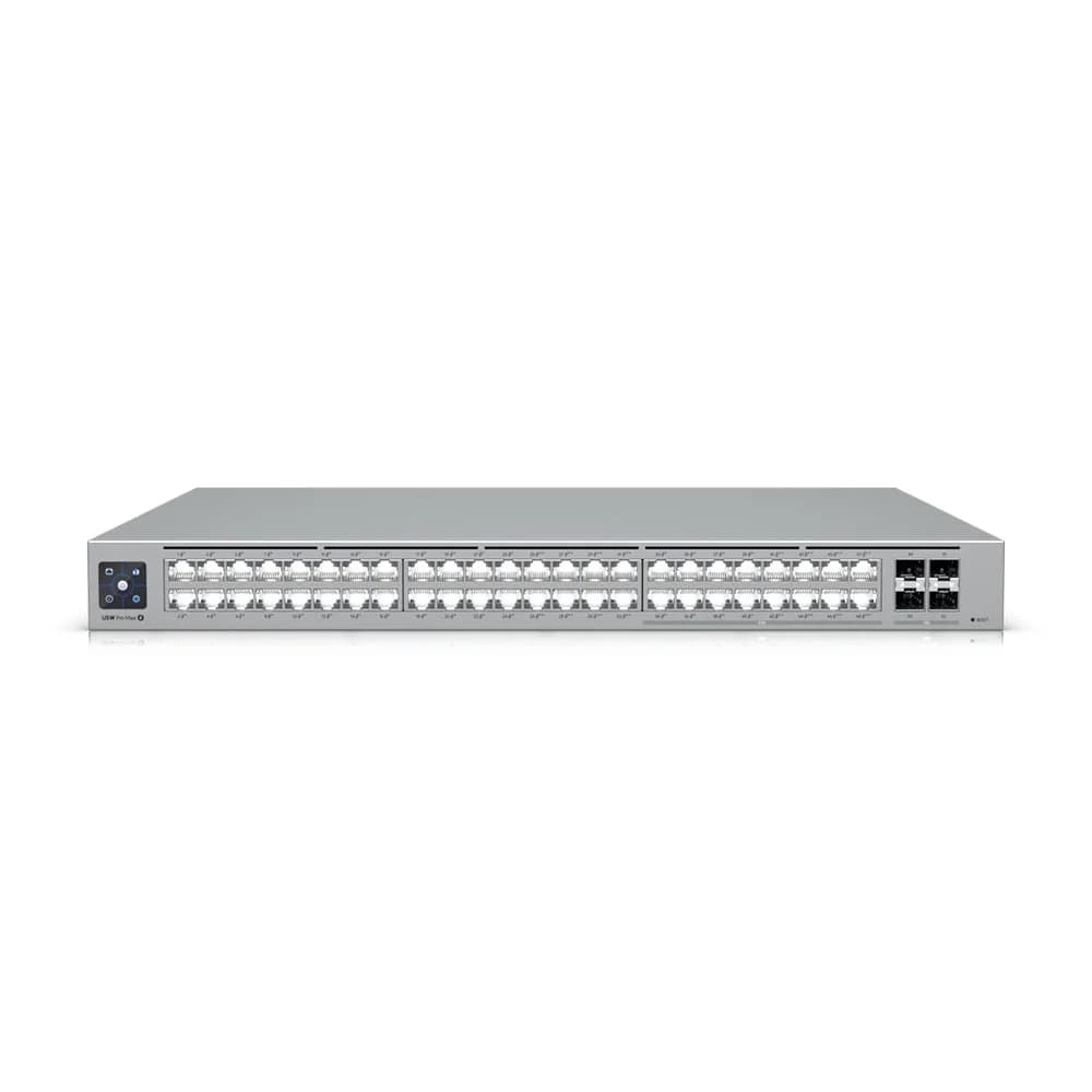 Switch Ubiquiti Gerenciavel L3 48 Portas Sendo 16 de 2.5 Gigabit + 04 SFP+ DE10GB USW-PRO-MAX-48-POE